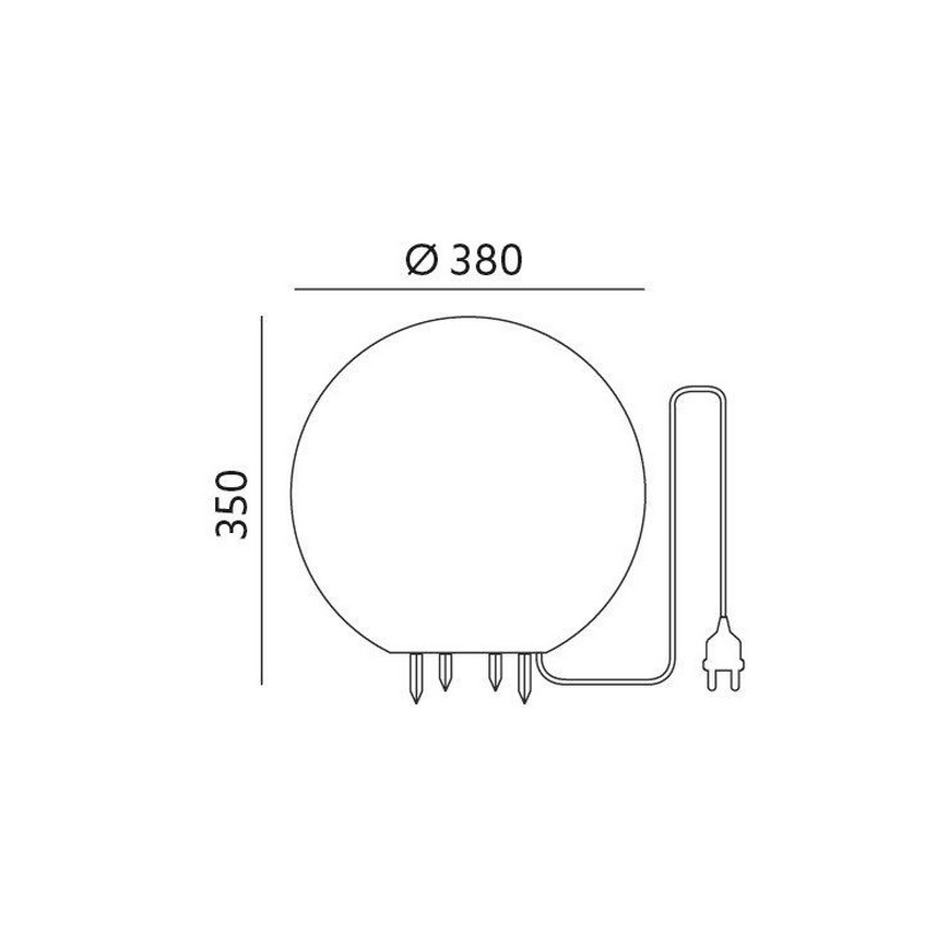 Vanjska ukrasna svjetiljka GARDEN BALL 1xE27/40W/230V IP65 pr. 38 cm
