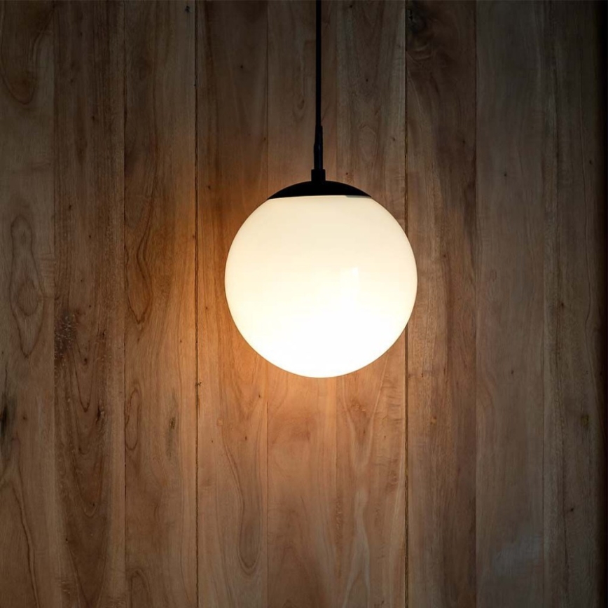 Vanjska viseća svjetiljka na sajli 1xE27/60W/230V Ø 20 cm IP44 crna