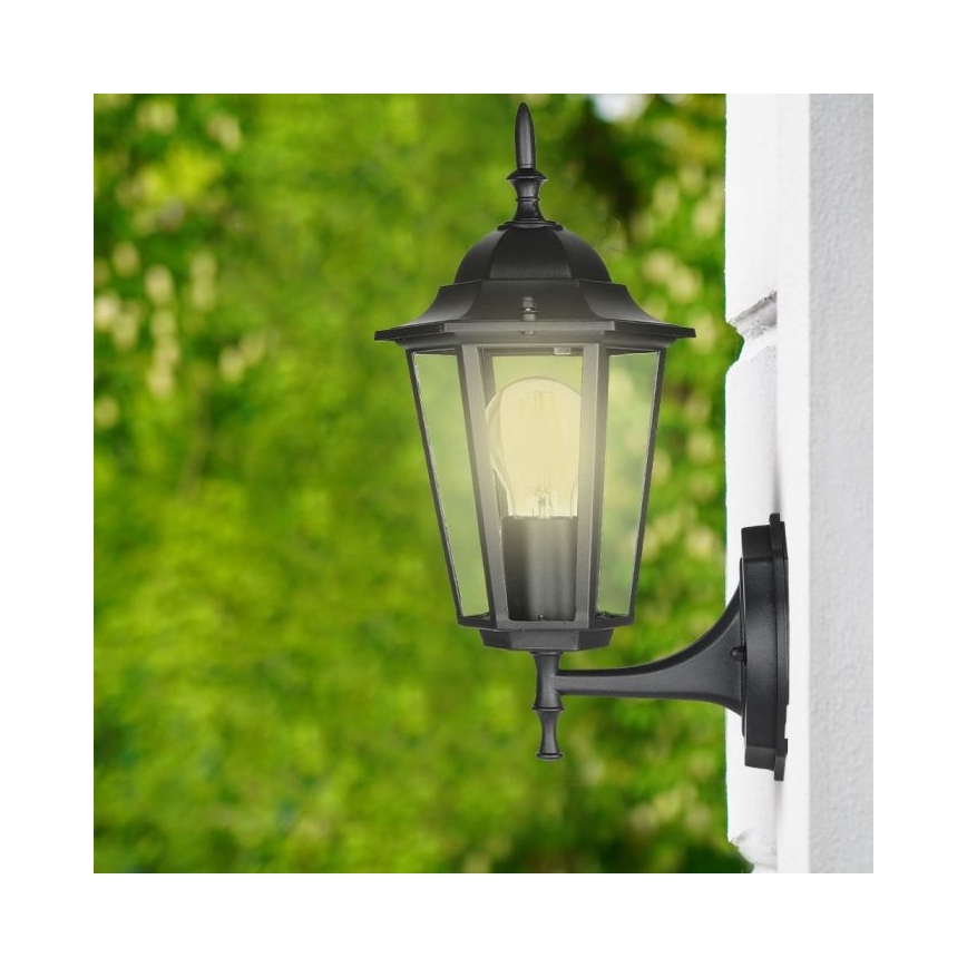 Vanjska zidna lampa 1xE27/40W/230V IP44 crna