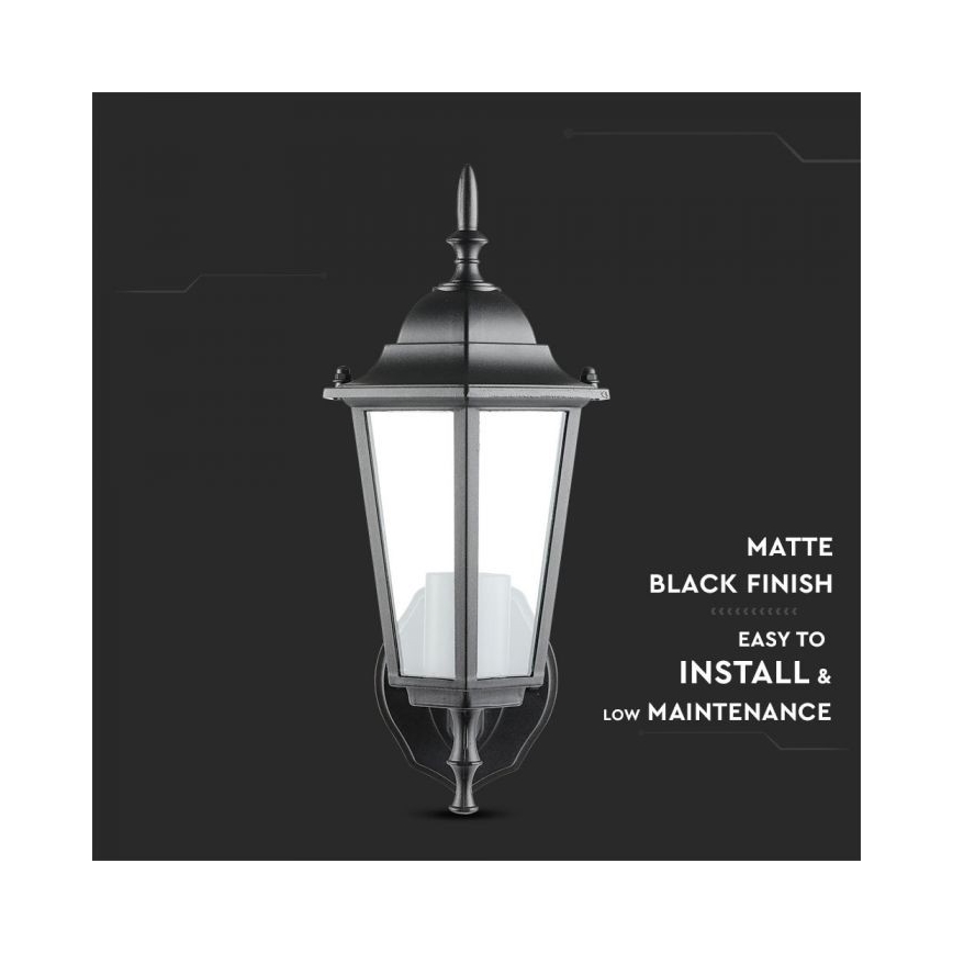 Vanjska zidna lampa 1xE27/40W/230V IP44 crna