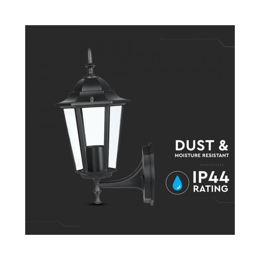 Vanjska zidna lampa 1xE27/40W/230V IP44 crna
