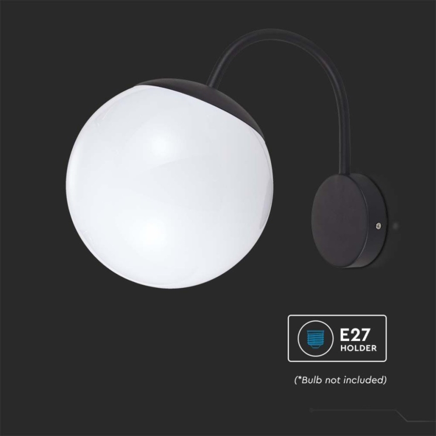 Vanjska zidna lampa 1xE27/60W/230V IP44 crna
