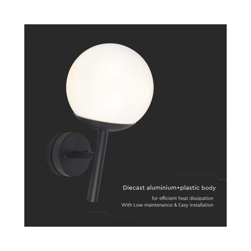 Vanjska zidna lampa 1xE27/60W/230V IP44 crna