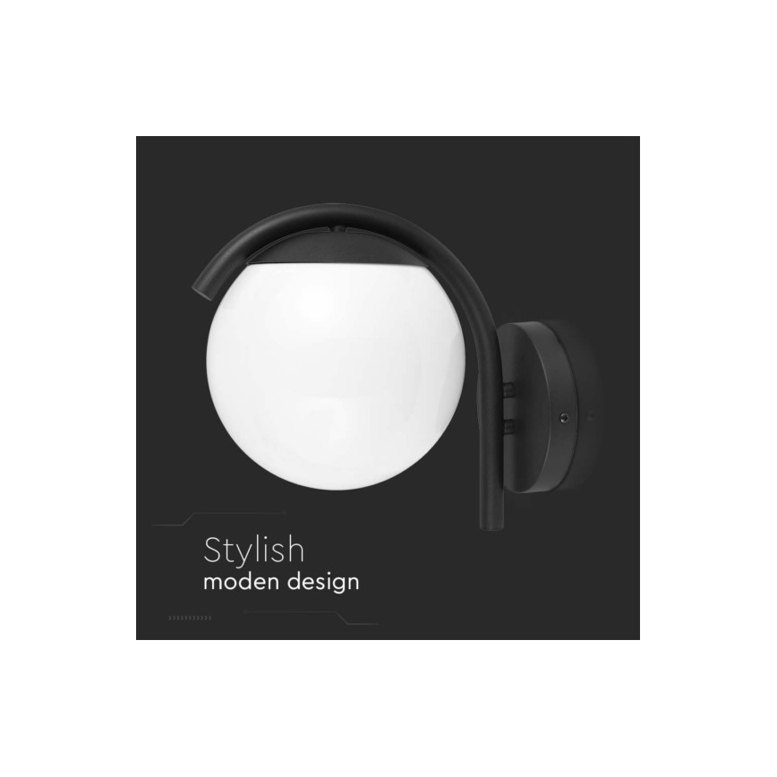 Vanjska zidna lampa 1xE27/60W/230V IP44 crna