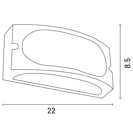 Vanjska zidna svjetiljka 1xE27/10W/230V IP54 siva