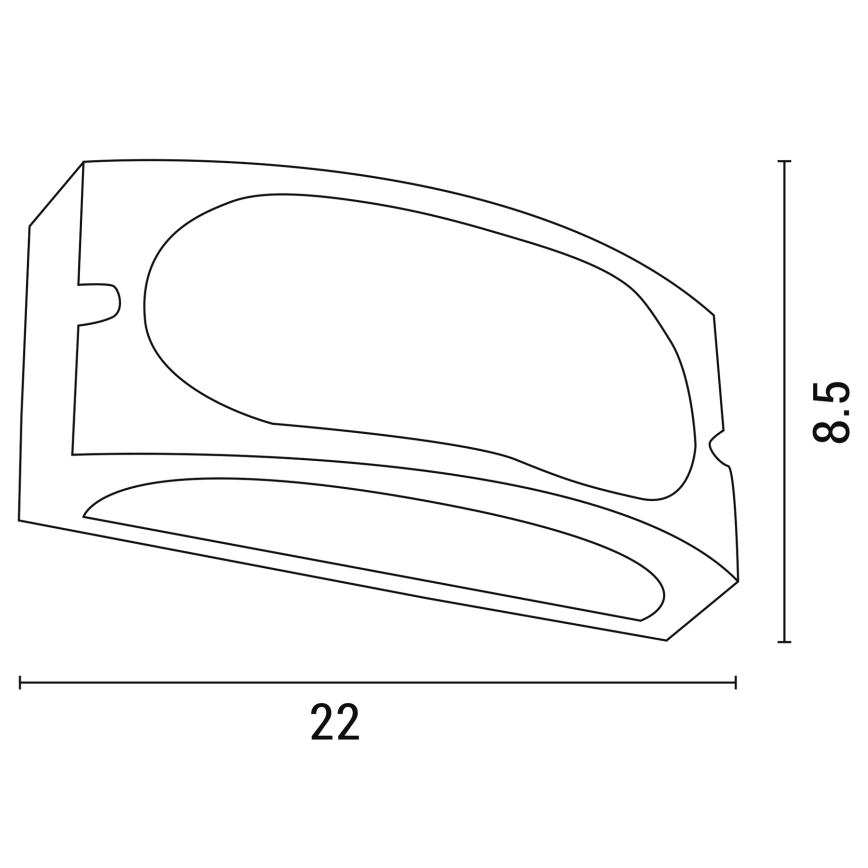 Vanjska zidna svjetiljka 1xE27/10W/230V IP54 siva