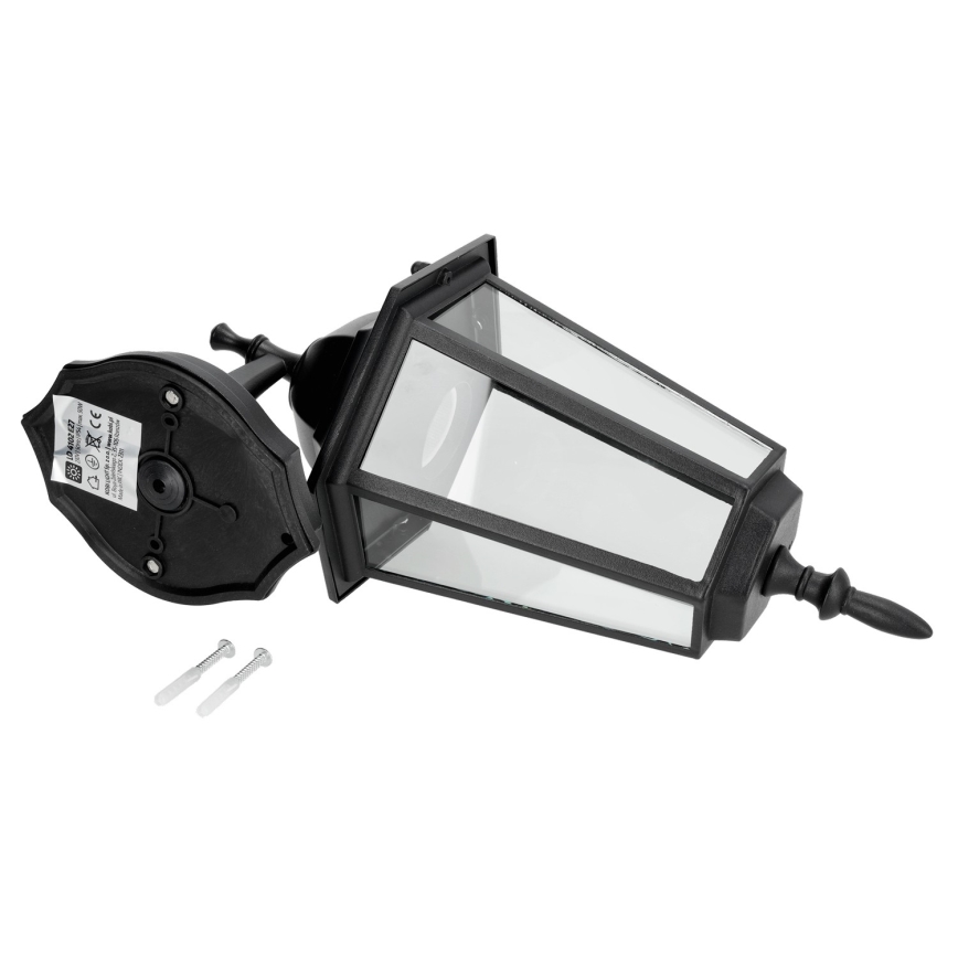 Vanjska zidna svjetiljka 1xE27/60W/230V IP44 crna