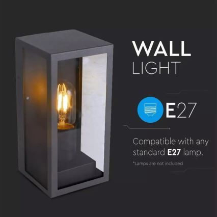 Vanjska zidna svjetiljka 1xE27/60W/230V IP44