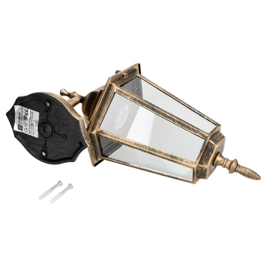 Vanjska zidna svjetiljka 1xE27/60W/230V IP44 zlatna