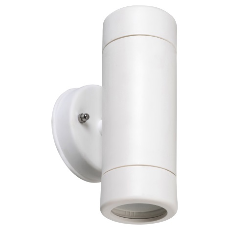 Vanjska zidna svjetiljka 2xGU10/10W/230V IP44 bijela