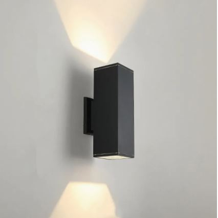 Vanjska zidna svjetiljka 2xGU10/35W/230V IP54 crna