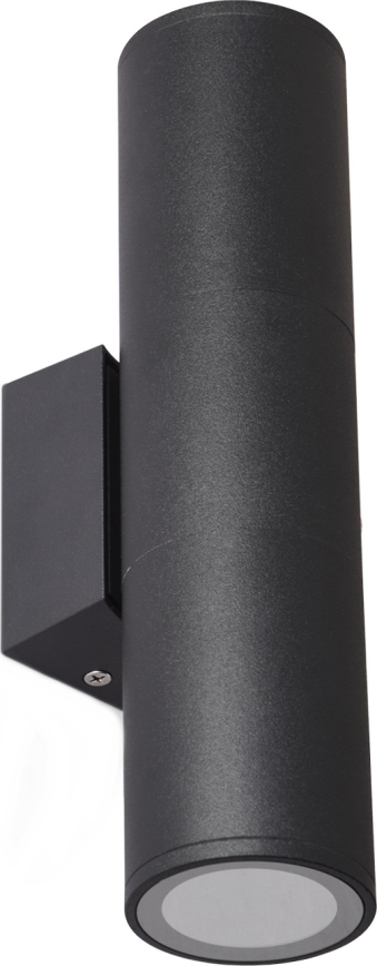 Vanjska zidna svjetiljka 2xGU10/35W/230V IP54 okrugli crna