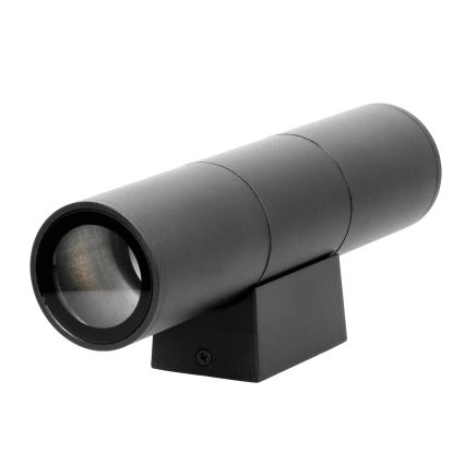 Vanjska zidna svjetiljka 2xGU10/35W/230V IP54 okrugli crna