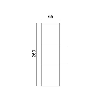 Vanjska zidna svjetiljka 2xGU10/35W/230V IP54 okrugli crna