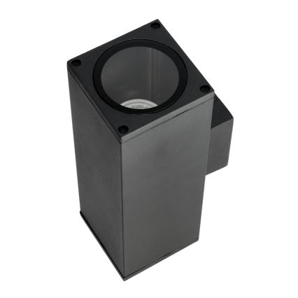 Vanjska zidna svjetiljka 2xGU10/35W/230V IP54 uglast crna