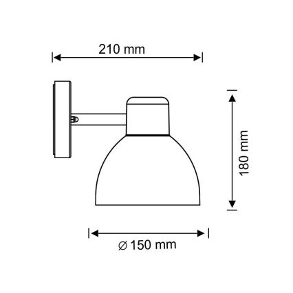 Vanjska zidna svjetiljka ARNE 1xE27/10W/230V IP44