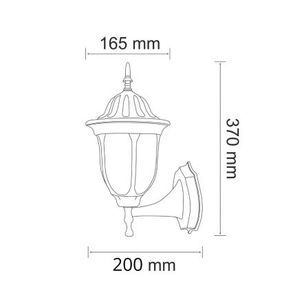 Vanjska zidna svjetiljka FLORENCJA 1xE27/20W/230V IP43