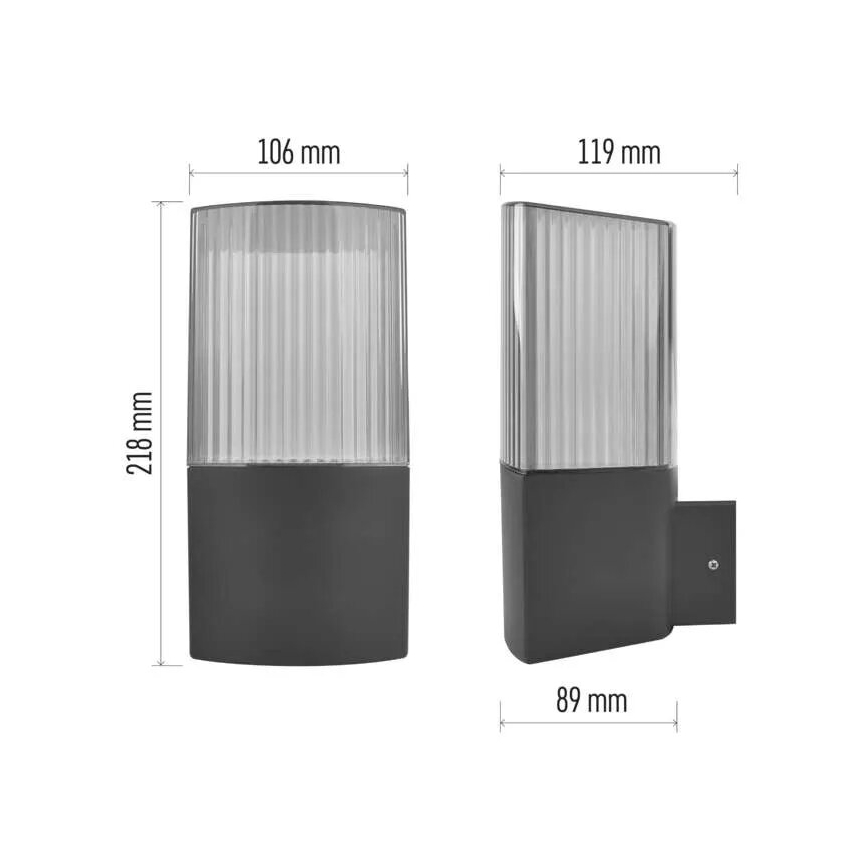 Vanjska zidna svjetiljka LANA 1xE27/25W/230V IP54