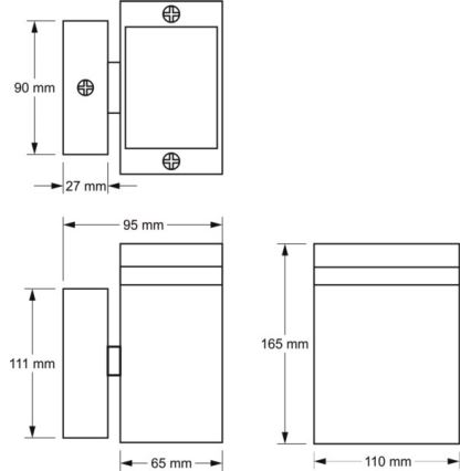 Vanjska zidna svjetiljka LITEK 1xGU10/30W/230V IP54 siva