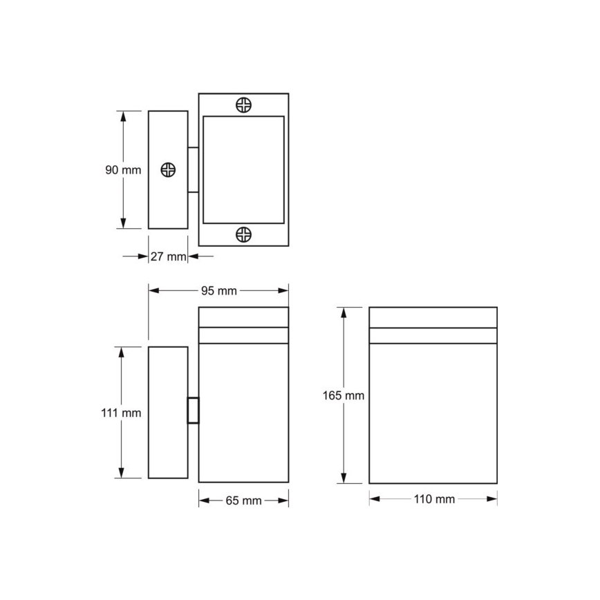 Vanjska zidna svjetiljka LITEK 1xGU10/30W/230V IP54 siva