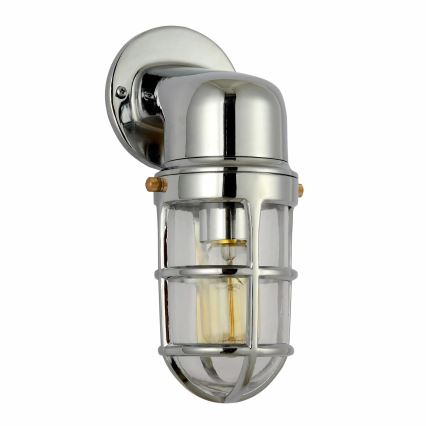 Vanjska zidna svjetiljka LUND 1xE27/12W/230V IP44 sjajni krom