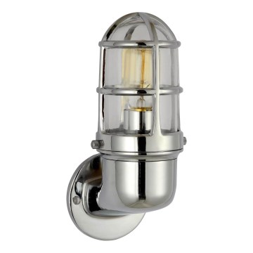 Vanjska zidna svjetiljka LUND 1xE27/12W/230V IP44 sjajni krom