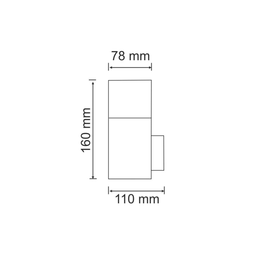Vanjska zidna svjetiljka NEW YORK 1xE27/12W/230V IP44 antracit