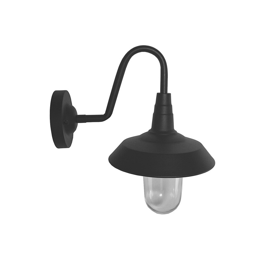 Vanjska zidna svjetiljka NILDA 1xE27/60W/230V IP44 crna