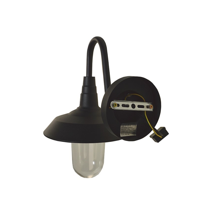 Vanjska zidna svjetiljka NILDA 1xE27/60W/230V IP44 crna