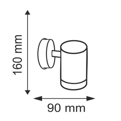 Vanjska zidna svjetiljka OLIMP 2 1xGU10/8W/230V IP44 crna