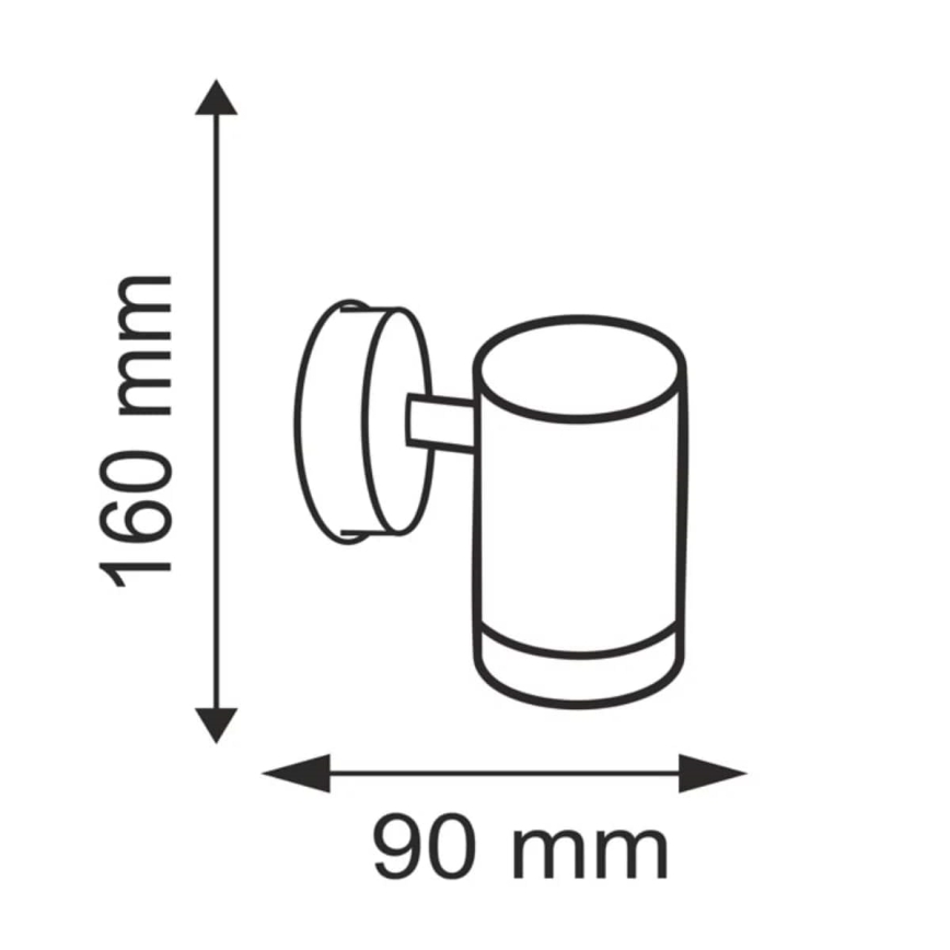 Vanjska zidna svjetiljka OLIMP 2 1xGU10/8W/230V IP44 crna