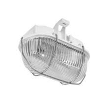 Vanjska zidna svjetiljka OVAL 1xE27/60W/230V bijela IP44