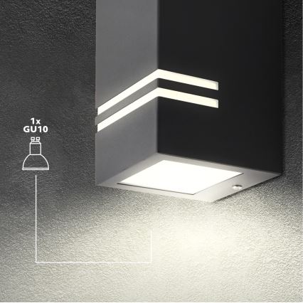 Vanjska zidna svjetiljka QUAZAR 1xGU10/11W/230V IP44