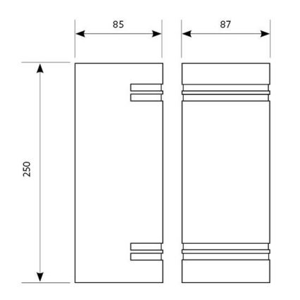 Vanjska zidna svjetiljka QUAZAR7 2xGU10/11W/230V IP44 crna