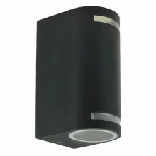 Vanjska zidna svjetiljka QUAZAR9 2xGU10/11W/230V IP44 siva