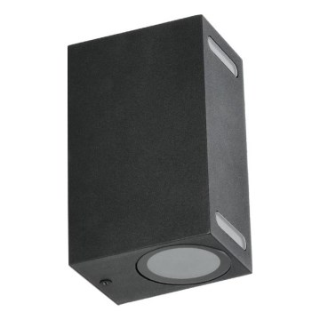 Vanjska zidna svjetiljka QUERK 2xGU10/35W/230V IP54 15 cm crna
