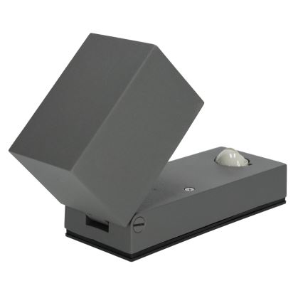 Vanjska zidna svjetiljka sa senzorom QUAZAR 1xGU10/35W/230V IP44 siva