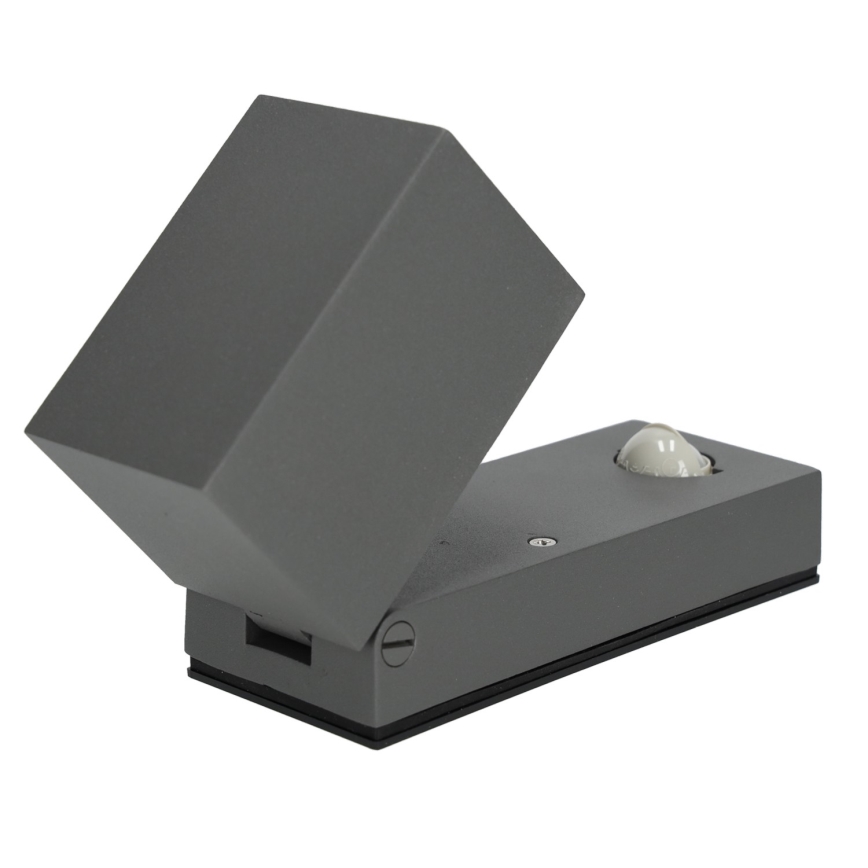 Vanjska zidna svjetiljka sa senzorom QUAZAR 1xGU10/35W/230V IP44 siva