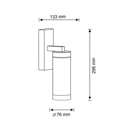 Vanjska zidna svjetiljka SPECTRA 1xE27/10W/230V IP44