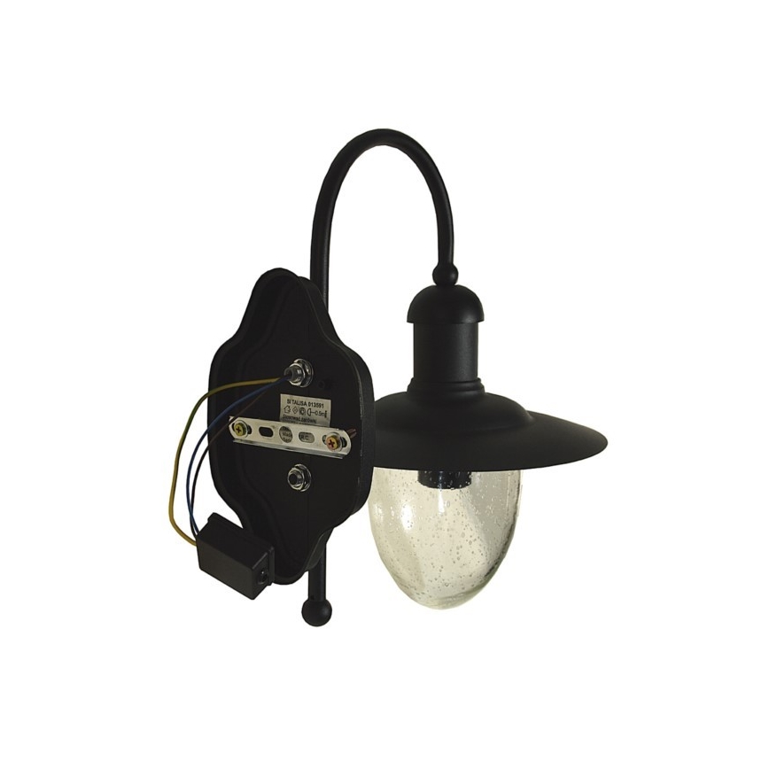Vanjska zidna svjetiljka TALISA 1xE27/60W/230V IP44 crna