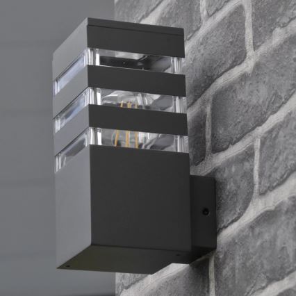 Vanjska zidna svjetiljka TEKSAS 1xE27/12W/230V IP44 antracit