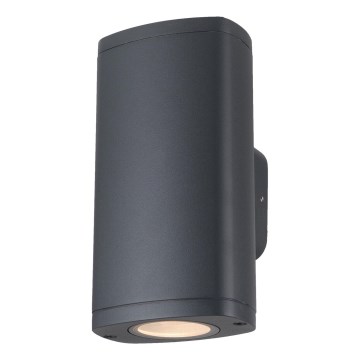 Vanjska zidna svjetiljka ZEVI 2xGU10/10W/230V IP54 antracit