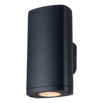 Vanjska zidna svjetiljka ZEVI 2xGU10/10W/230V IP54 crna