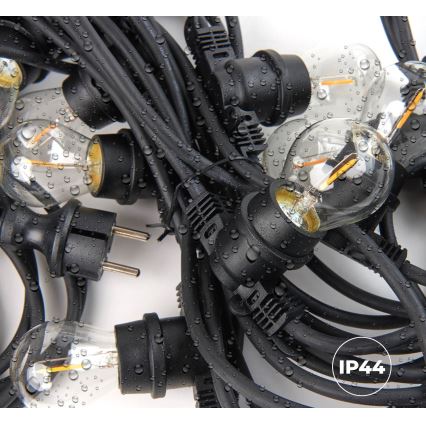Vanjski dekorativni lanac MIMOSA 10xE27/1,3W/230V IP44 10 m