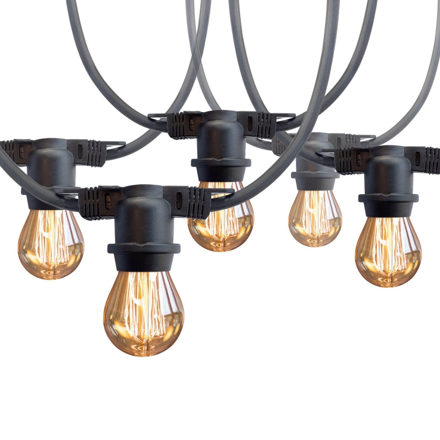 Vanjski dekorativni lanac MIMOSA 10xE27/1,3W/230V IP44 10 m