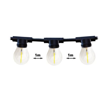 Vanjski dekorativni lanac MIMOSA 10xE27/1,3W/230V IP44 10 m