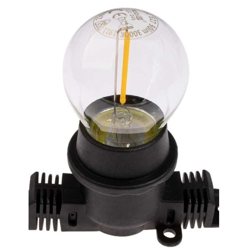 Vanjski dekorativni lanac MIMOSA 20xE27/1,3W/230V IP44 20m