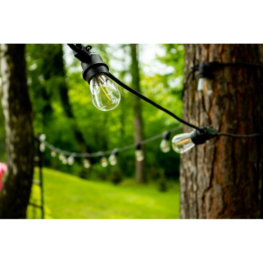 Vanjski dekorativni lanac MIMOSA 20xE27/1,3W/230V IP44 20m