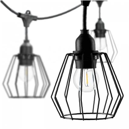 Vanjski dekorativni niz CRETE, 10 x E27, 230 V, 15 m, IP44