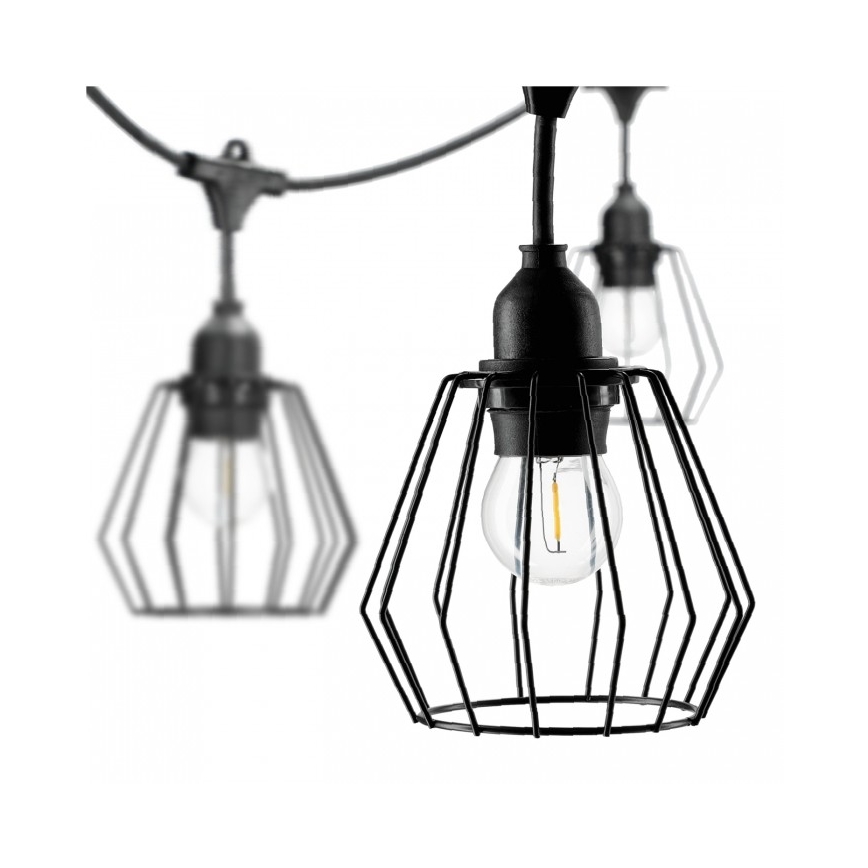 Vanjski dekorativni niz CRETE, 10 x E27, 230 V, 15 m, IP44